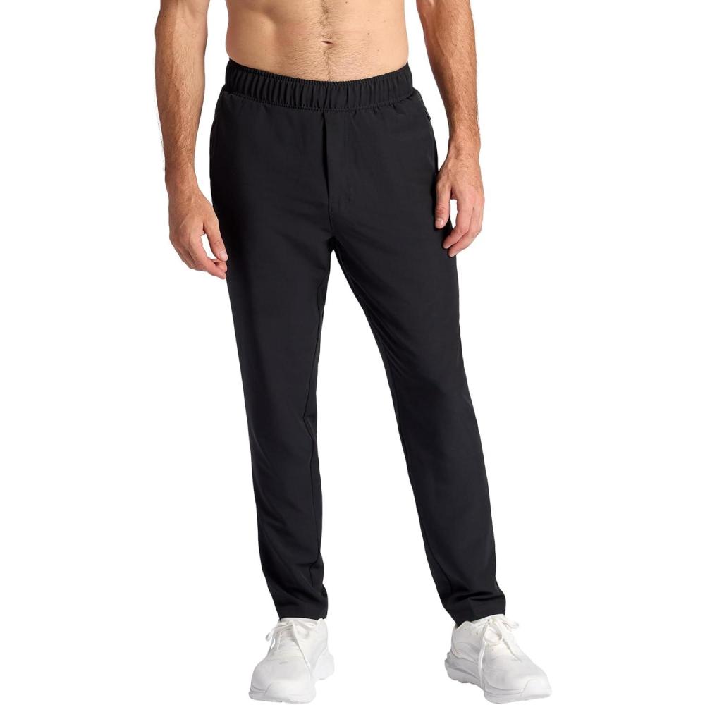 imageGaiam Mens Lunge Pant 20 Relaxed Fit 30 Inseam Stretch Lightweight Material MoistureWickingBlack