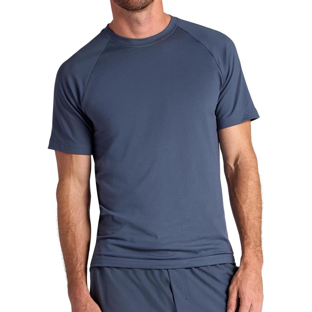 imageGaiam Mens Supine Crewneck Top Relaxed Fit Stretch Midweight MaterialCool Grey
