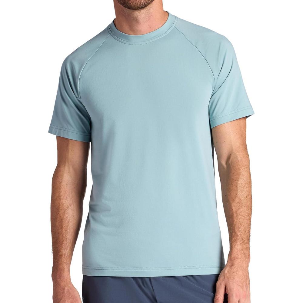 imageGaiam Mens Supine Crewneck Top Relaxed Fit Stretch Midweight MaterialSlate