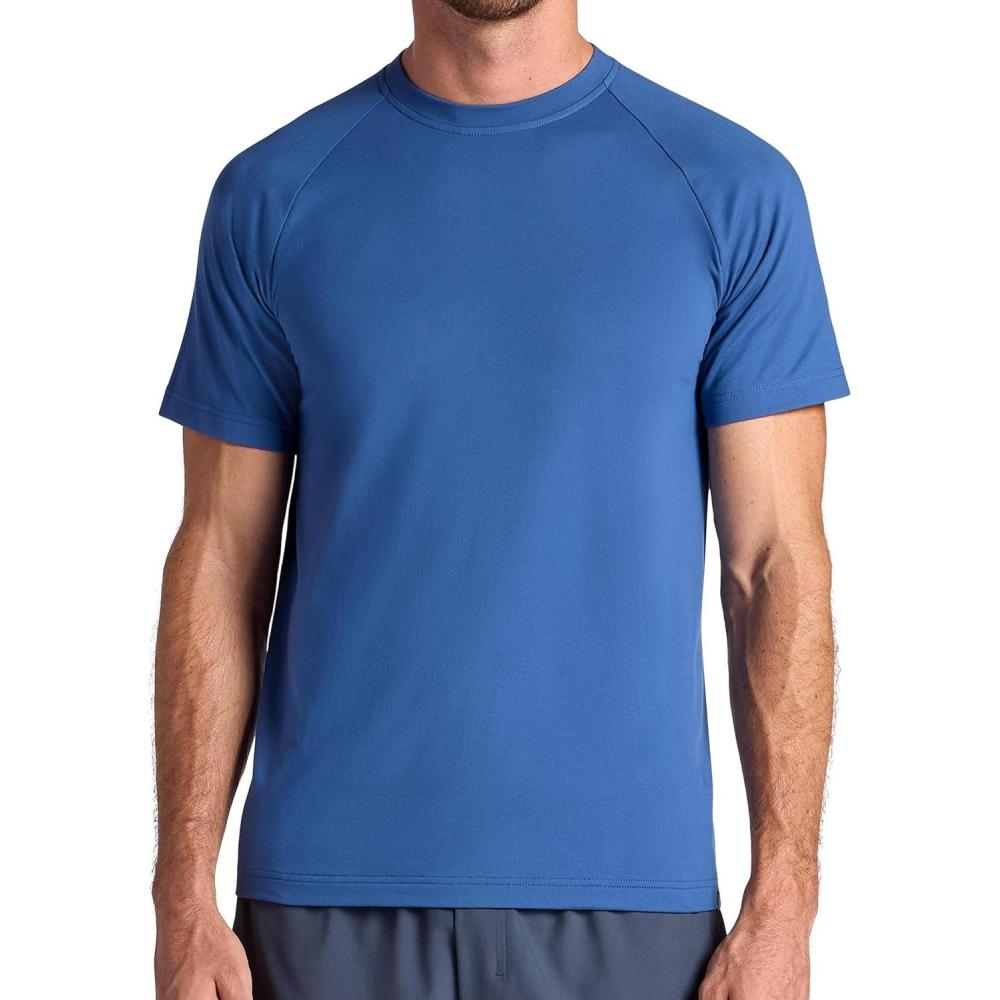 imageGaiam Mens Supine Crewneck Top Relaxed Fit Stretch Midweight MaterialTrue Navy