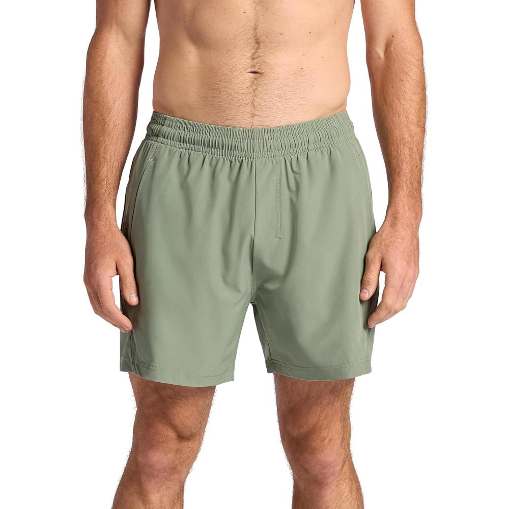 imageGaiam Mens Veda 5 Short with Brief Standard Fit Stretch Lightweight MaterialSea Spray