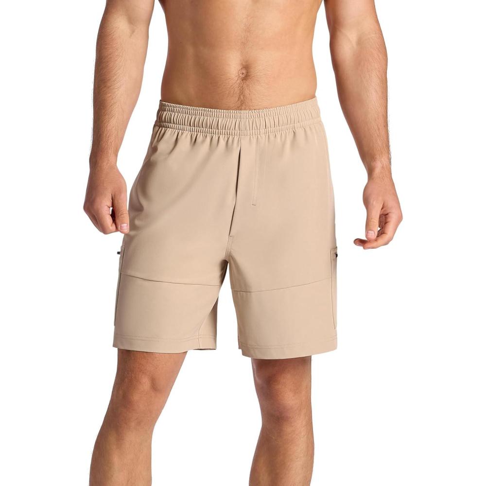 imageGaiam Mens Voyager Cargo 7 Short Standard Fit Stretch Lightweight Material MoistureWickingHumus