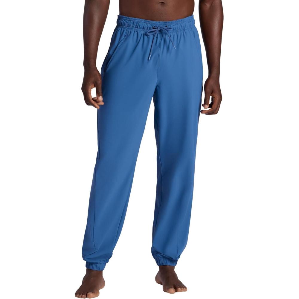 imageGaiam Mens Warrior Pose Pant Standard Fit 31 Inseam Stretch Lightweight Material MoistureWickingTrue Navy