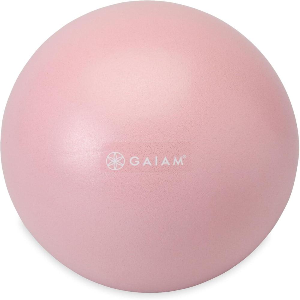 imageGaiam Mini Ab Ball 8 Inch Inflatable AntiBurst Exercise Ball for Core Strength Pilates Yoga and Physical Therapy Includes Inflation Straw Plug ampamp Downloadable Exercise GuideRomance Rose