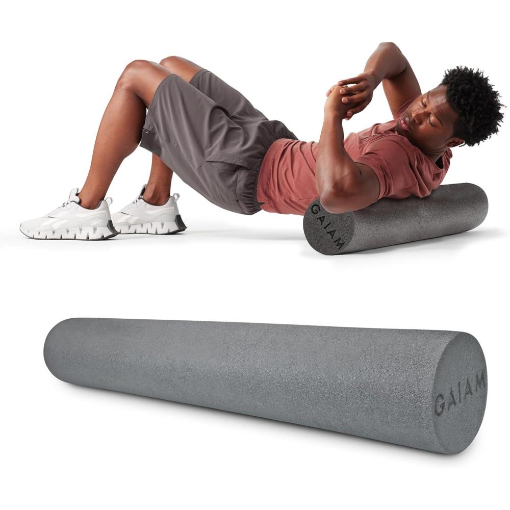 imageGaiam Restore Foam Roller for Muscle Massage Deep Tissue Muscle Massager for Sore Muscles ampamp Stimulation Total Body Pain Relief Back Neck Foot Calf Leg Arm 18 Inch and 36 Inch36Inch