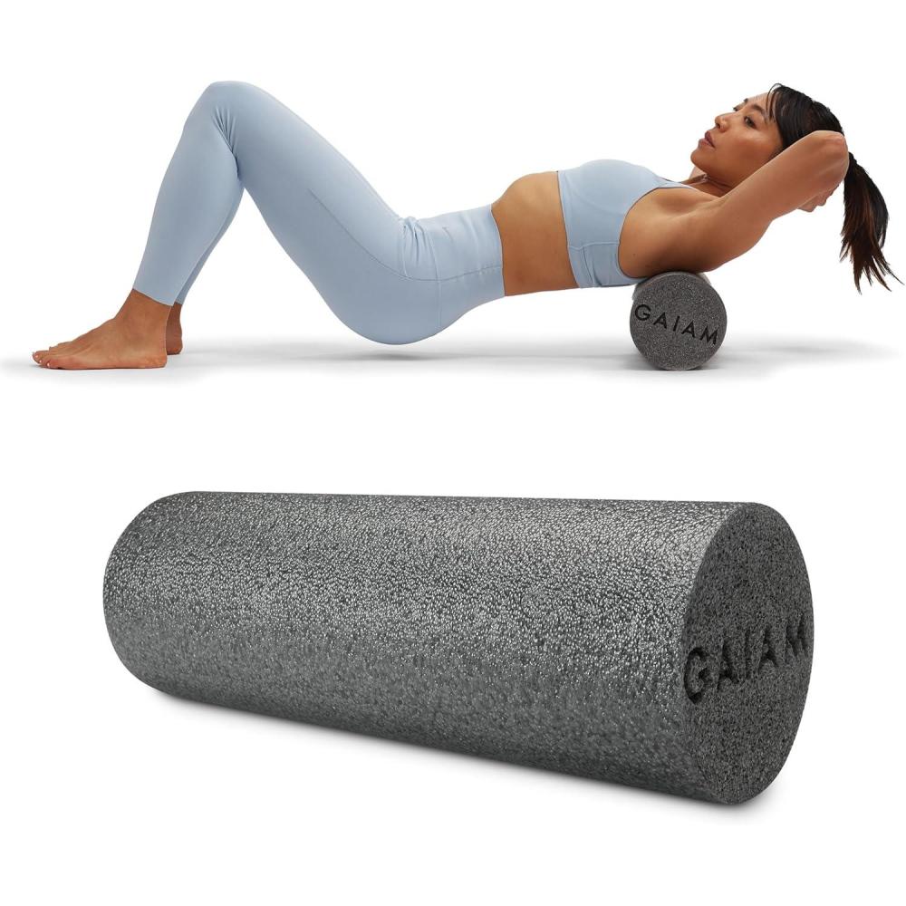 imageGaiam Restore Foam Roller for Muscle Massage Deep Tissue Muscle Massager for Sore Muscles ampamp Stimulation Total Body Pain Relief Back Neck Foot Calf Leg Arm 18 Inch and 36 Inch18Inch