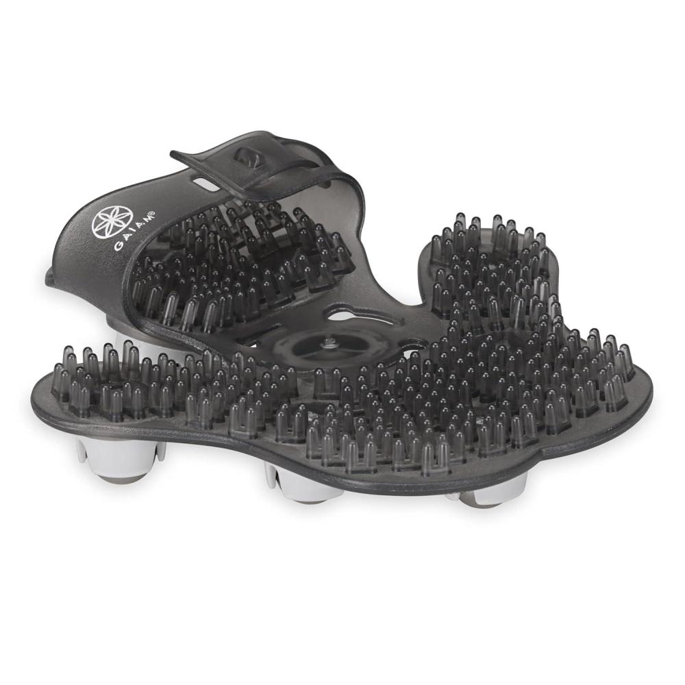 imageGaiam Restore HandHeld Rolling Massager PalmShaped Roller Glove with Seven 360degree Stainless Steel Roller Balls Arms Chest Thigh Back ampamp Neck Massager to Reduce Sore Muscles