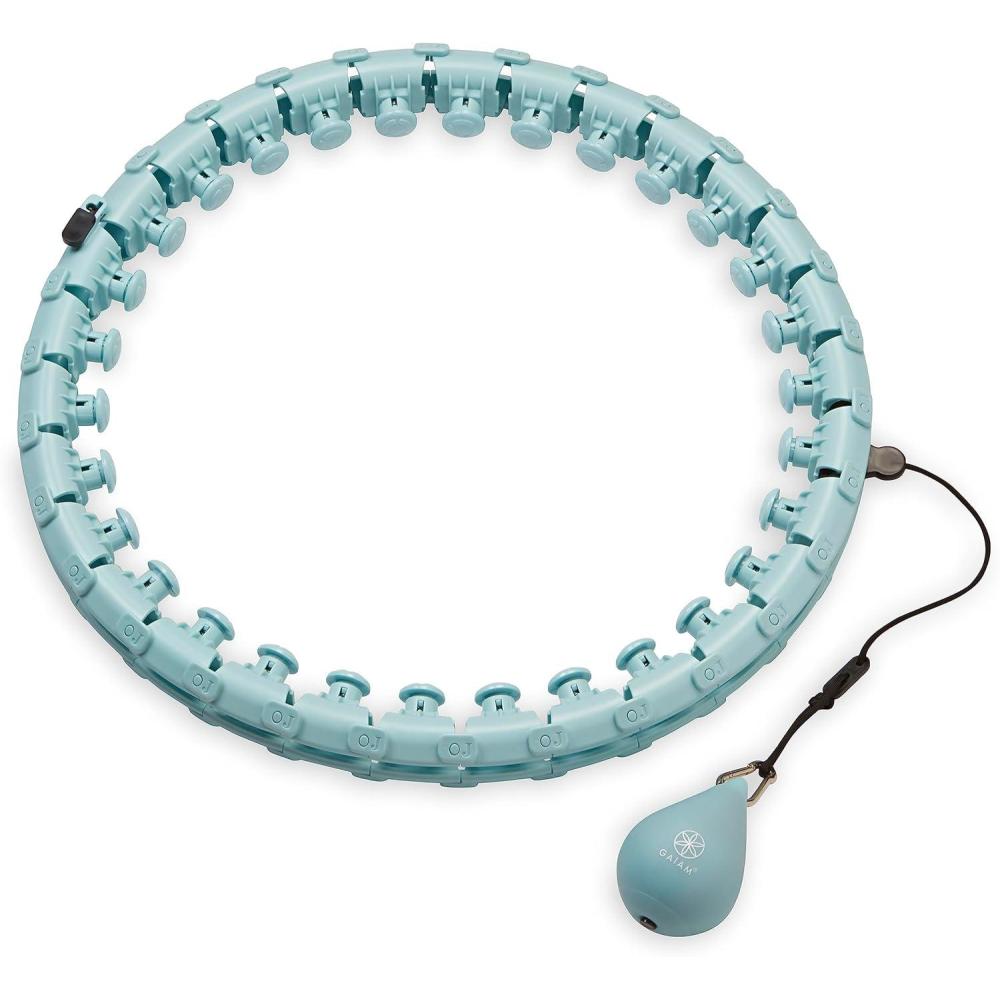 imageGaiam Weighted Fitness Hoop with 1lb Weighted Ball Dynamic Home Workout to Target Abs ampamp Belly Fat Ideal Exercise to Help Improve Balance Coordination and Endurance