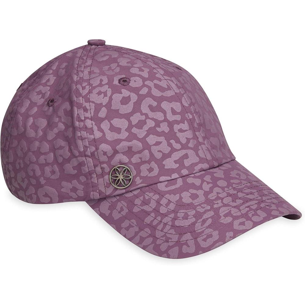 imageGaiam Womens Classic Fitness Running Hat Ponytail Hats with QuickDry Sweatband for Hiking ampamp Summer Beach VacationLeopard Print Rose
