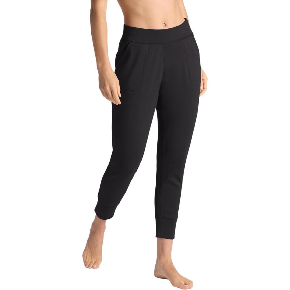 imageGaiam Womens Hudson Jogger Relaxed Fit 28 Inseam Soft Midweight MaterialBlack Tap Shoe
