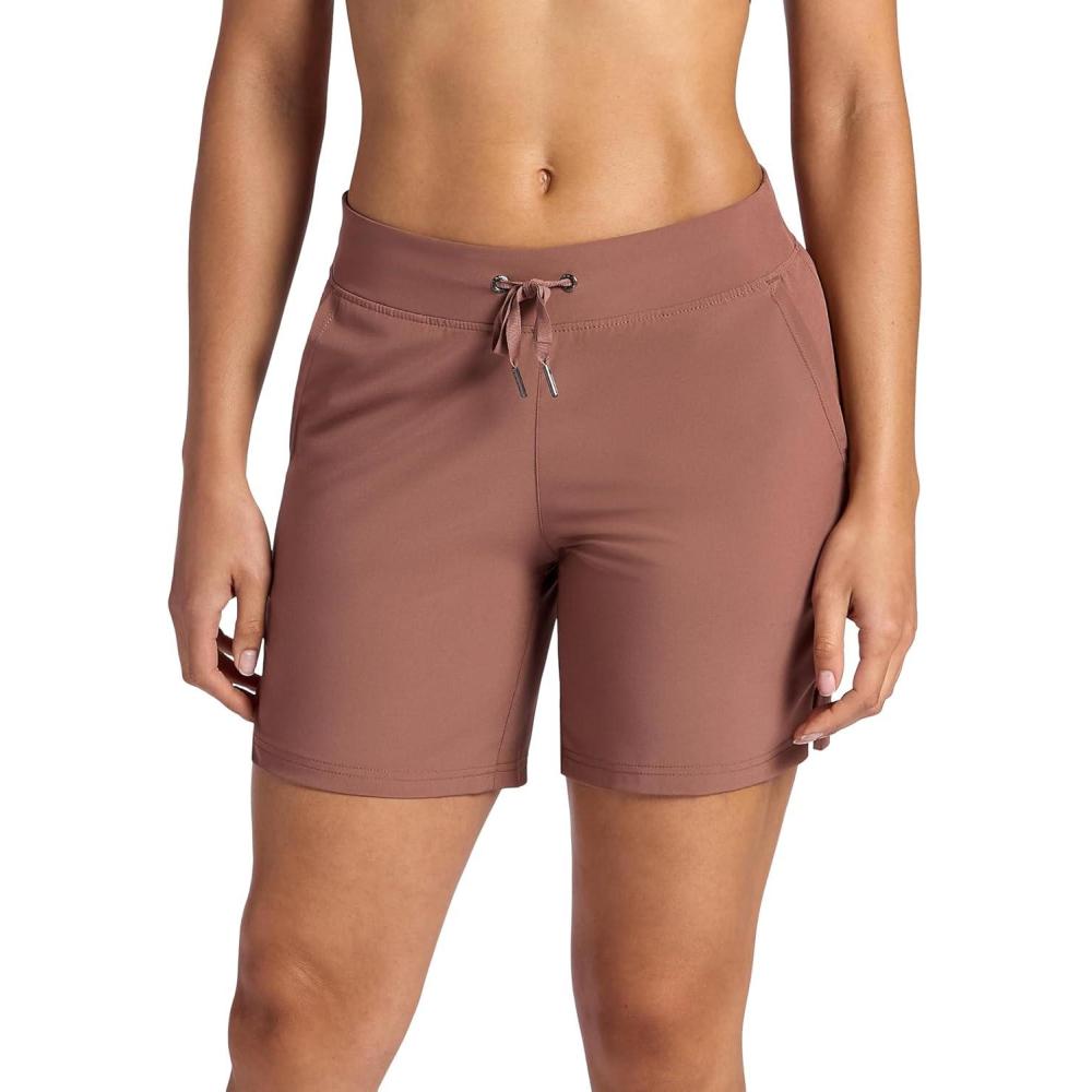 imageGaiam Womens Willow Walking Woven 7 Short Standard Fit Stretch Lightweight MaterialCafe Mocha