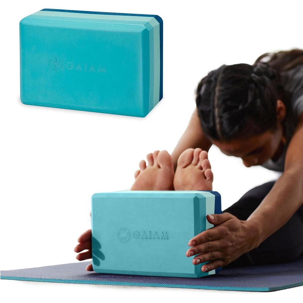 imageGaiam Yoga Block Supportive LatexFree Eva Foam Soft NonSlip Surface with Beveled Edges for Yoga Pilates Meditation Yoga Accessories for Stability Balance Deepen StretchesSkyline