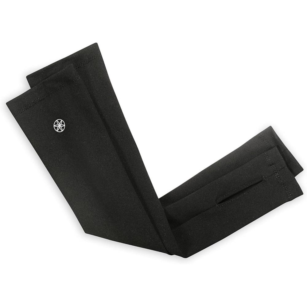 imageGaiam Yoga Compression Sleeves Pair of Sleeves for Pilates Training General Fitness ComfortFit Support for Muscles Sold as Pairs in 18quot Arm and 22quot Leg Sleeve Options One Size Fits MostArm Sleeves Set of 2