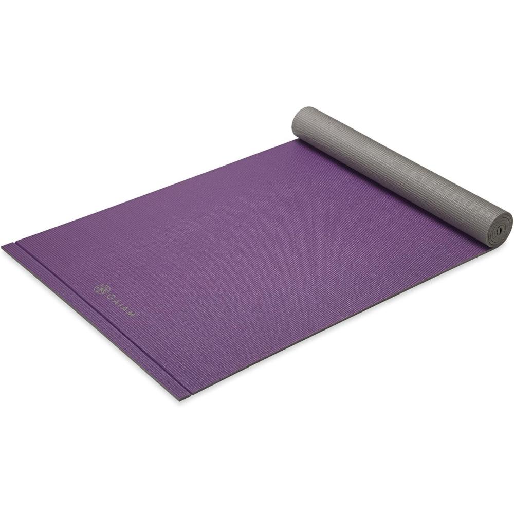 imageGaiam Yoga Mat  Easy Roll 6mm Exercise ampamp Fitness Mat Perforated Easy Rollup Edge for All Types of Yoga Pilates ampamp Floor Exercises 68quot x 24quot x 6mm Thick