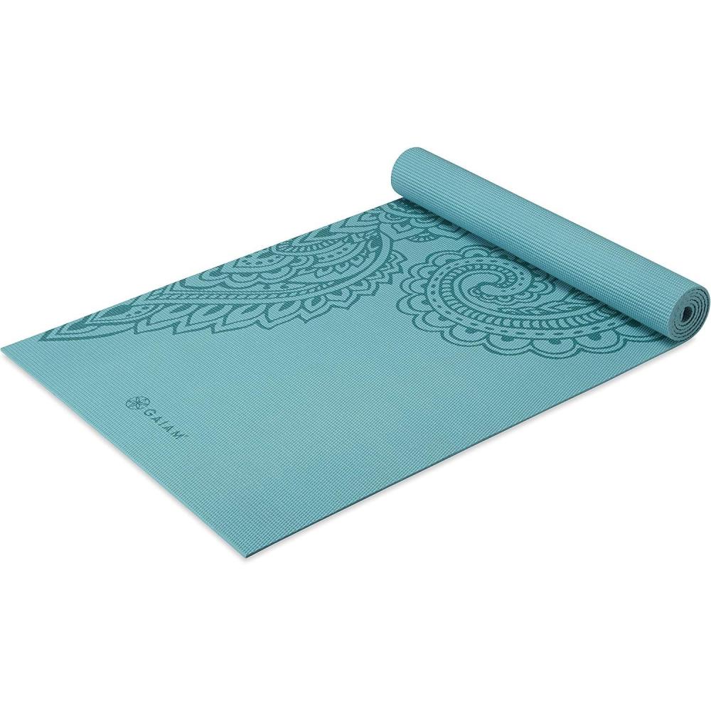 imageGaiam Yoga Mat Premium 5mm Print Thick Non Slip Exercise ampamp Fitness Mat for All Types of Yoga Pilates ampamp Floor Workouts 68quot x 24quot x 5mmPaisley Frost
