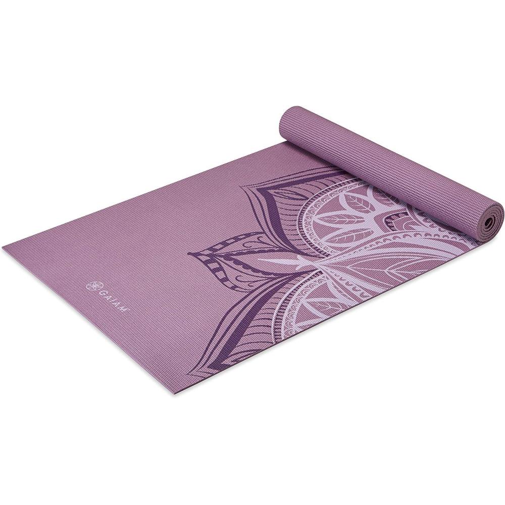 imageGaiam Yoga Mat Premium 5mm Print Thick Non Slip Exercise ampamp Fitness Mat for All Types of Yoga Pilates ampamp Floor Workouts 68quot x 24quot x 5mmViolet Blush Point