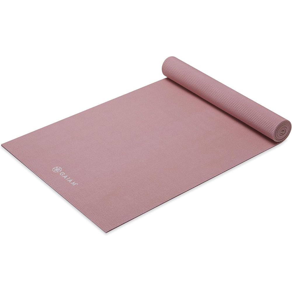 imageGaiam Yoga Mat Premium 5mm Solid Thick Non Slip Exercise ampamp Fitness Mat for All Types of Yoga Pilates ampamp Floor Workouts 68quot x 24quot x 5mmLilac