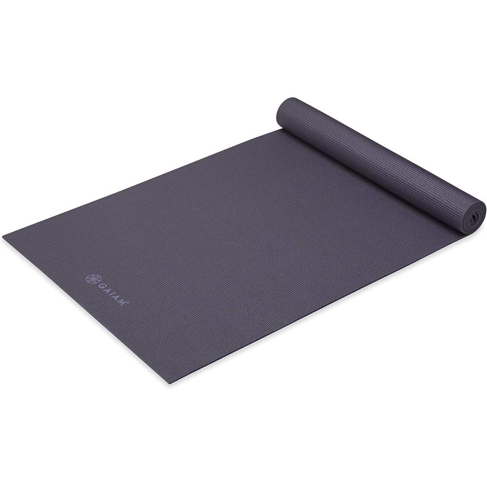 imageGaiam Yoga Mat Premium 5mm Solid Thick Non Slip Exercise ampamp Fitness Mat for All Types of Yoga Pilates ampamp Floor Workouts 68quot x 24quot x 5mmHeron