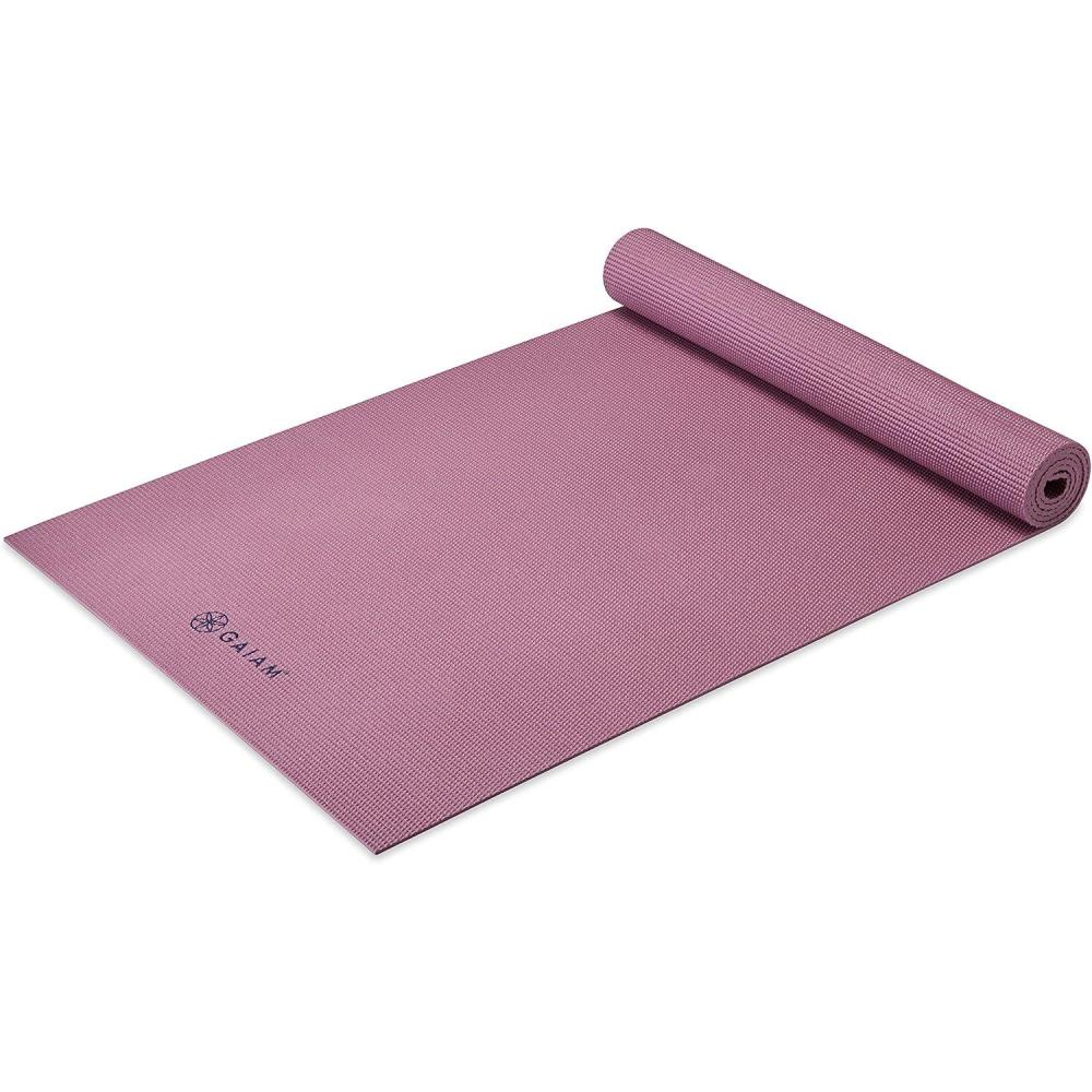 imageGaiam Yoga Mat Premium 5mm Solid Thick Non Slip Exercise ampamp Fitness Mat for All Types of Yoga Pilates ampamp Floor Workouts 68quot x 24quot x 5mmRosy Pink