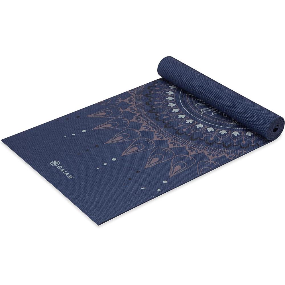 imageGaiam Yoga Mat  Premium 6mm Print Extra Thick Non Slip Exercise ampamp Fitness Mat for All Types of Yoga Pilates ampamp Floor Workouts 68quotL x 24quotW x 6mm ThickHere  Now