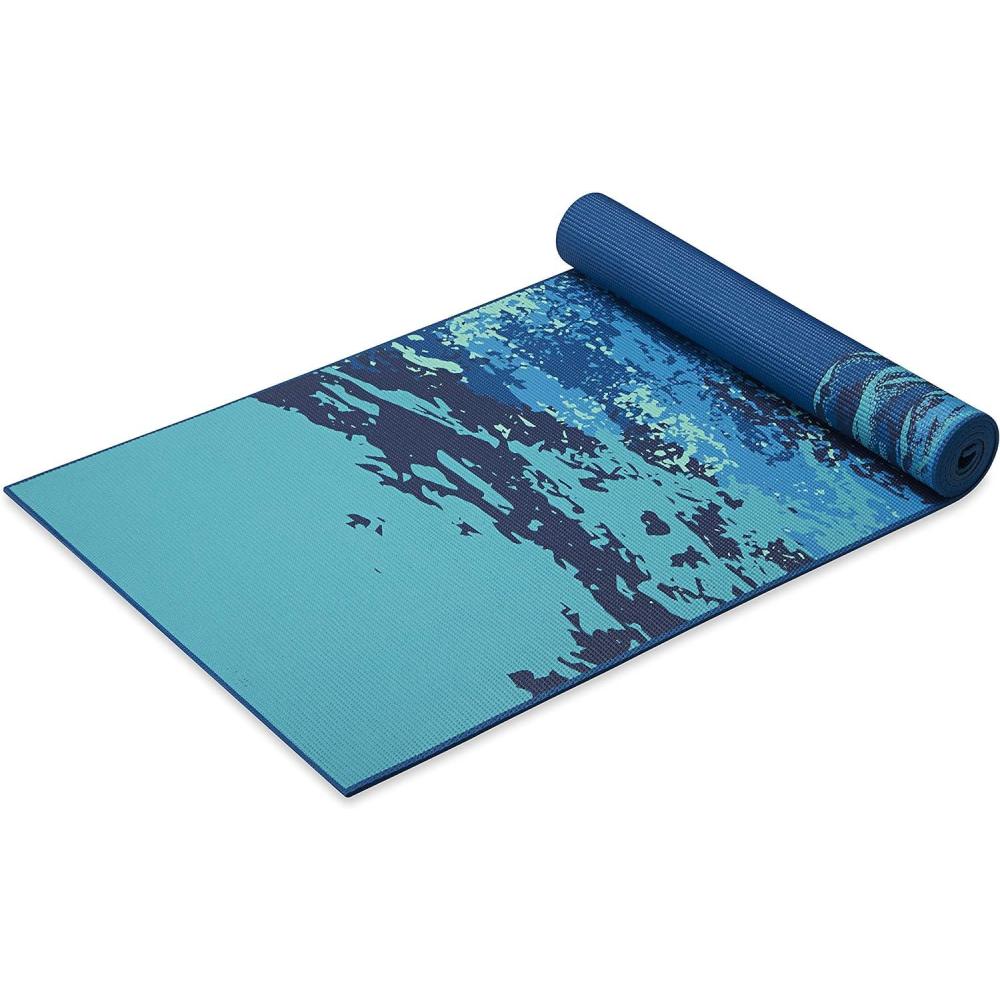 imageGaiam Yoga Mat Premium 6mm Print Reversible Extra Thick Non Slip Exercise ampamp Fitness Mat for All Types of Yoga Pilates ampamp Floor Workouts 68quot x 24quot x 6mm ThickPeaceful Waters