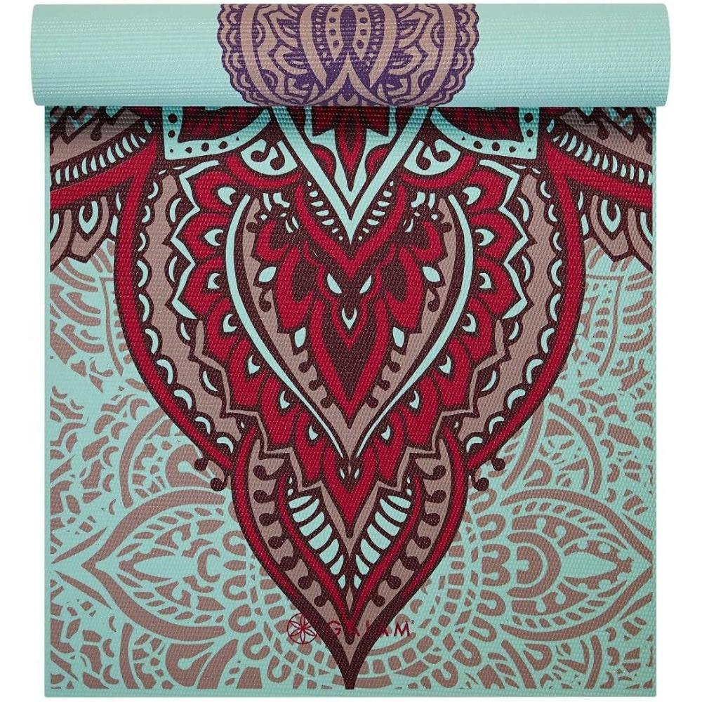 imageGaiam Yoga Mat  Premium 6mm Print Reversible Extra Thick Non Slip Exercise ampamp Fitness Mat for All Types of Yoga Pilates ampamp Floor Workouts 68quot x 24quot x 6mm ThickZara Rogue
