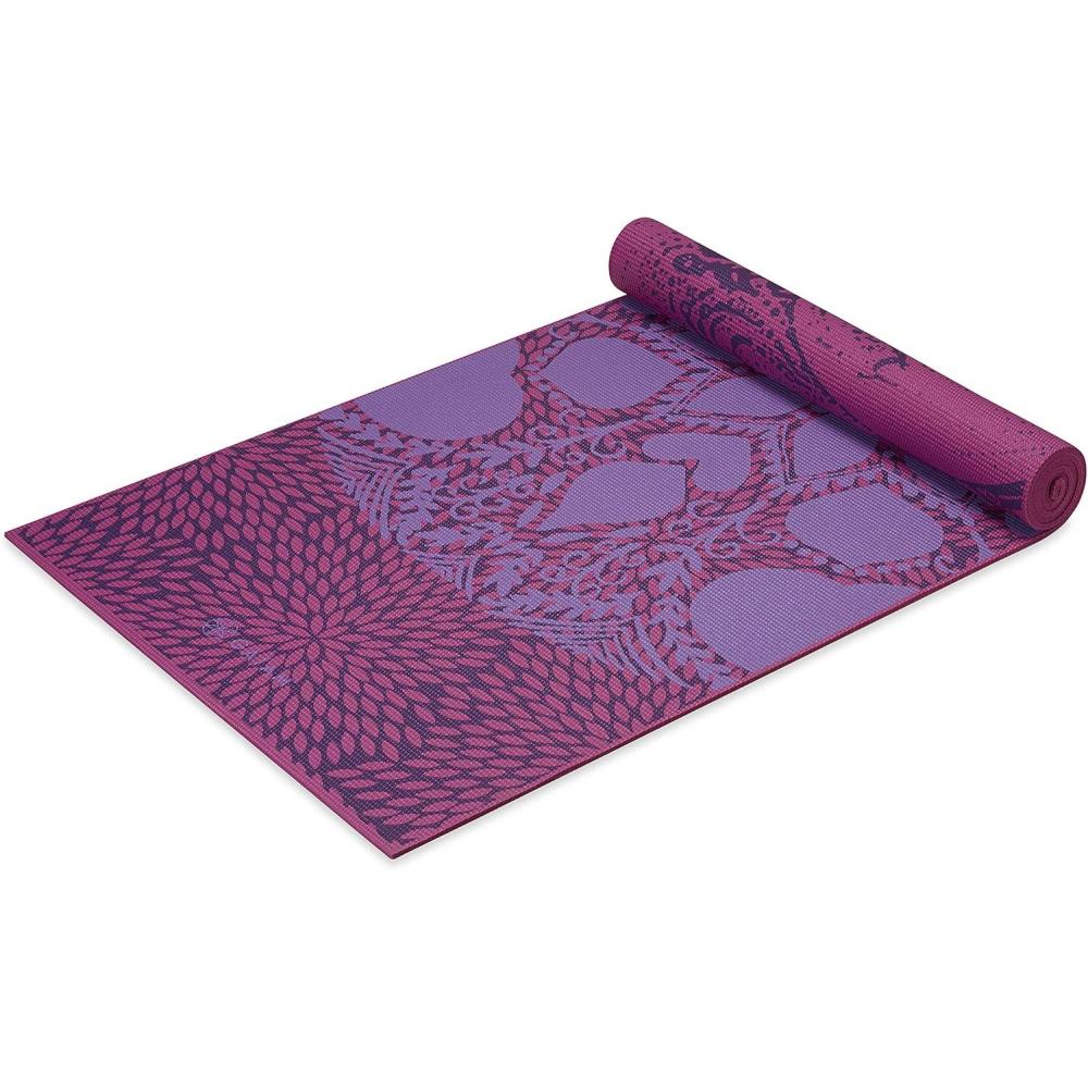 imageGaiam Yoga Mat  Premium 6mm Print Reversible Extra Thick Non Slip Exercise ampamp Fitness Mat for All Types of Yoga Pilates ampamp Floor Workouts 68quot x 24quot x 6mm ThickLilac Aurora