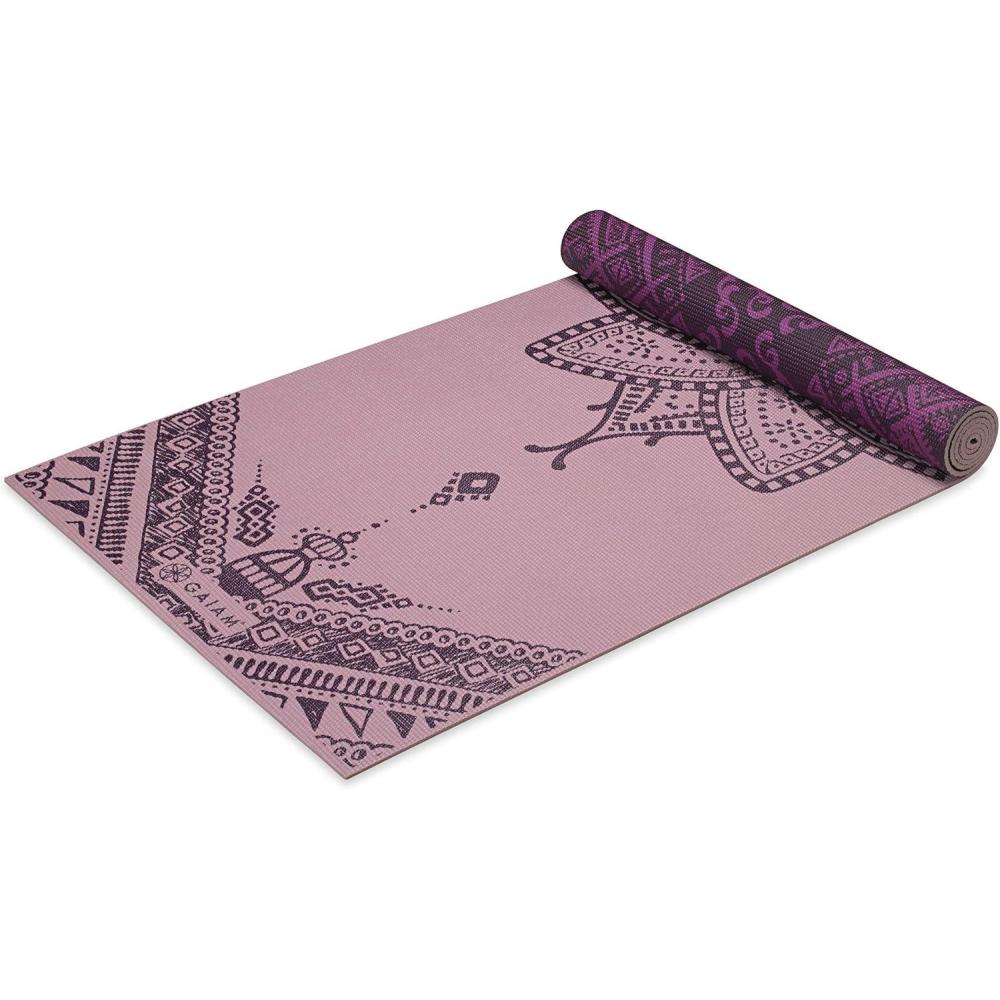 imageGaiam Yoga Mat  Premium 6mm Print Reversible Extra Thick Non Slip Exercise ampamp Fitness Mat for All Types of Yoga Pilates ampamp Floor Workouts 68quot x 24quot x 6mm ThickInner Peace Lotus
