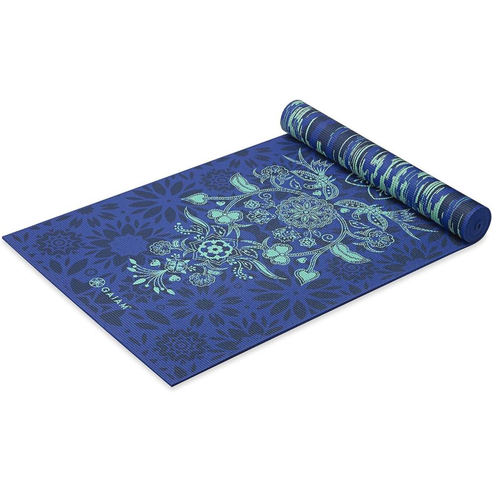 imageGaiam Yoga Mat  Premium 6mm Print Reversible Extra Thick Non Slip Exercise ampamp Fitness Mat for All Types of Yoga Pilates ampamp Floor Workouts 68quot x 24quot x 6mm ThickDivine Impressionist