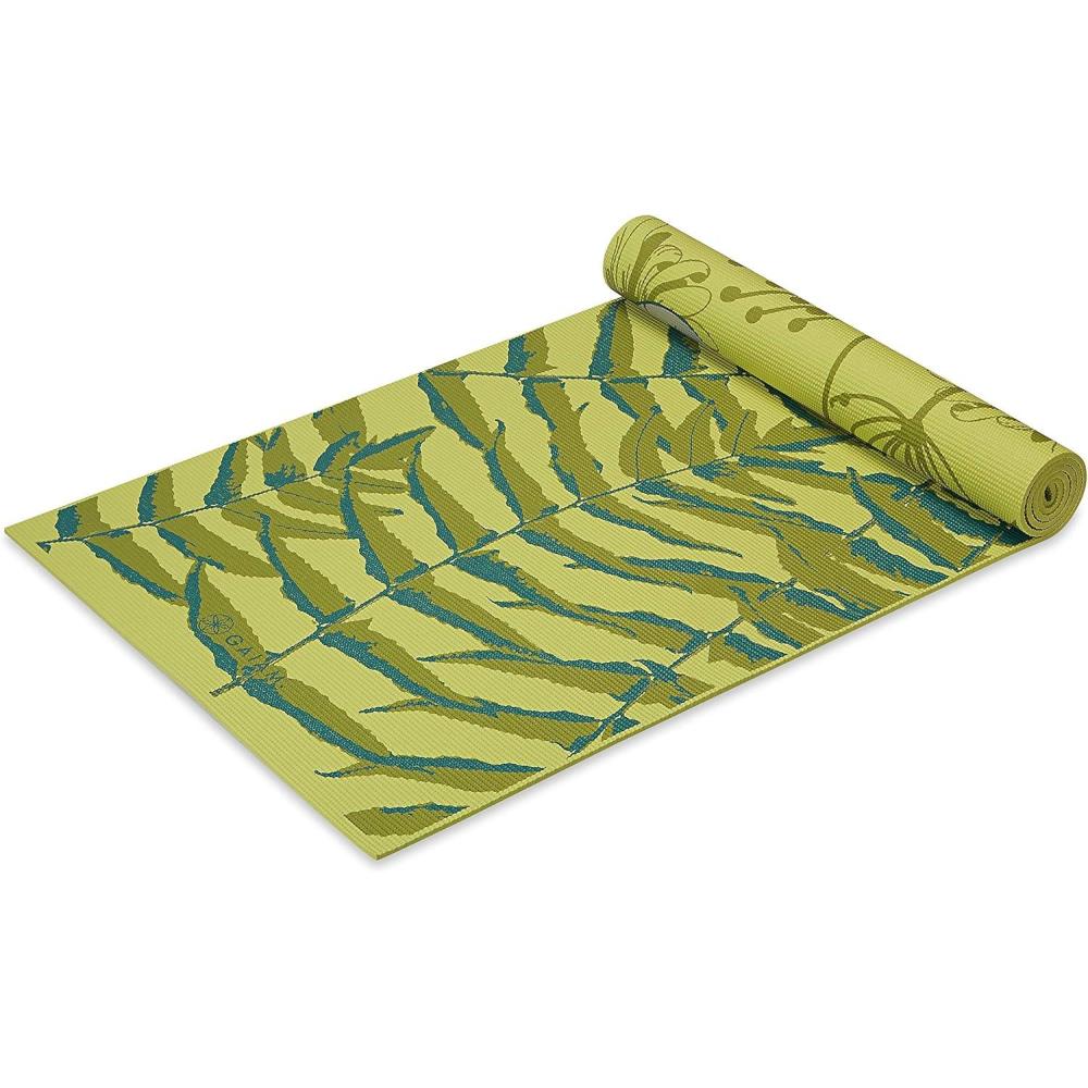 imageGaiam Yoga Mat Premium Print Reversible Extra Thick Non Slip Exercise ampamp Fitness Mat for All Types of Yoga Pilates ampamp Floor Workouts Floral Fern 6mm