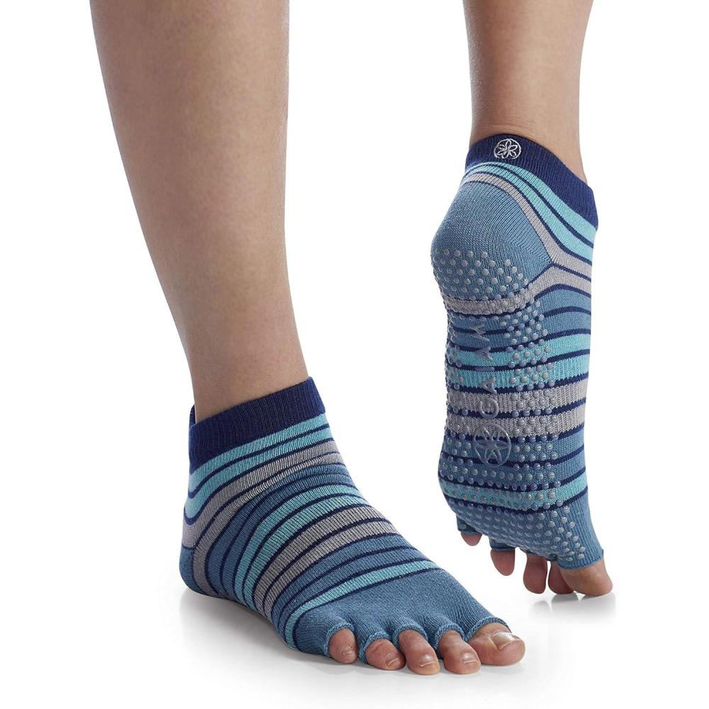 imageGaiam Yoga Socks Toeless Grippy Non Slip Sticky Grip Accessories for Women ampamp MenSkyline