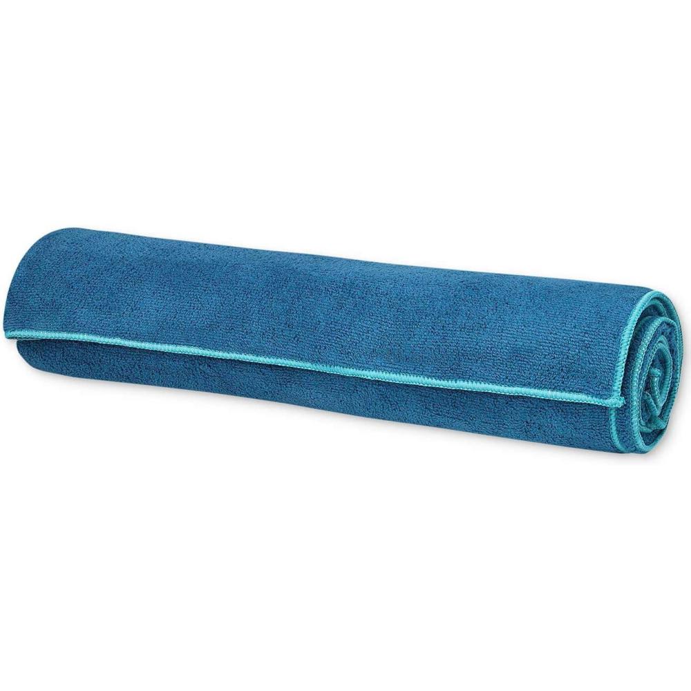imageGaiam Yoga Towel Mat Sized Active Dry Non Slip Moisture Wicking Sweat Absorbent Microfiber Hot Yoga Towel for Women ampamp Men StayPut Corner Pockets 70quot Long x 26quot WideLake