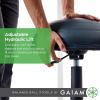 Gaiam Balance Ball Chair Stool, Half-Dome Stability Ball Adjustable Tall Office(Black | 33-Inch)