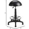 Gaiam Balance Ball Chair Stool, Half-Dome Stability Ball Adjustable Tall Office(Black | 33-Inch)