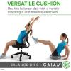 Gaiam Balance Disc Wobble Cushion Stability Core Trainer for Home or Office Desk Chair & Kids Alternative Classroom Sensory Wiggle Seat(Grey)