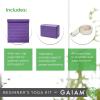 Gaiam Beginner’s Yoga Starter Kit (Yoga Mat, Yoga Block, Yoga Strap)(Purple)
