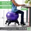 Gaiam Classic Backless Balance Ball Chair – Exercise Stability Yoga Ball Premium Ergonomic Chair for Home and Office Desk with Air Pump, Exercise Guide and Satisfaction Guarantee