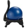 Gaiam Classic Balance Ball Chair – Ergonomic Stability Chair for Desk & Office | Yoga Ball Seat with Base, Air Pump, & Exercise Guide | Improves Posture & Core Strength (300 lb Capacity)(Blue)