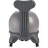 Gaiam Classic Balance Ball Chair – Ergonomic Stability Chair for Desk & Office | Yoga Ball Seat with Base, Air Pump, & Exercise Guide | Improves Posture & Core Strength (300 lb Capacity)(Cool Grey)
