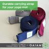 Gaiam Easy-Cinch Yoga Mat Sling – Durable Carrying Strap for Yoga Mat with Metal D-Rings for Secure Fit (No Mat Included)(Turquoise Sea Or Granite Storm)