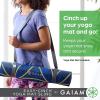 Gaiam Easy-Cinch Yoga Mat Sling – Durable Carrying Strap for Yoga Mat with Metal D-Rings for Secure Fit (No Mat Included)(Turquoise Sea Or Granite Storm)
