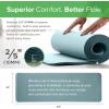 Gaiam Essentials 2/5″ Thick (10mm) Yoga & Pilates, Fitness & Exercise Mat with Easy-Cinch Carrier Strap Cushion Support For Fitness and Gym Workouts(Balsam)