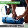 Gaiam Essentials 2/5″ Thick (10mm) Yoga & Pilates, Fitness & Exercise Mat with Easy-Cinch Carrier Strap Cushion Support For Fitness and Gym Workouts(Teal)