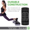 Gaiam Essentials Exercise Step Platform Aerobic Stepper Bench, Fitness Equipment Workout Deck with Adjustable Riser Height & Non Slip Textured Surface, Black