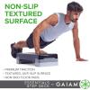 Gaiam Essentials Exercise Step Platform Aerobic Stepper Bench, Fitness Equipment Workout Deck with Adjustable Riser Height & Non Slip Textured Surface, Black