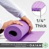 Gaiam Essentials Premium Yoga Mat with Yoga Mat Carrier Sling (72″L x 24″W x 1/4 Inch Thick)