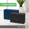 Gaiam Essentials Yoga Brick | Sold as Single Block | EVA Foam Block Accessories for Yoga, Meditation, Pilates, Stretching (Navy)