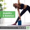 Gaiam Essentials Yoga Brick | Sold as Single Block | EVA Foam Block Accessories for Yoga, Meditation, Pilates, Stretching (Navy)