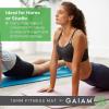 Gaiam Extra-Thick Yoga Fitness Mat and Exercise Mat with Non-Slip Texture and Easy Carry Strap(Black)