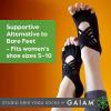 Gaiam Grippy Studio Yoga Socks for Extra Grip in Standard or Hot Yoga(Black/Grey (Studio))